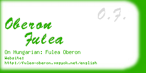oberon fulea business card